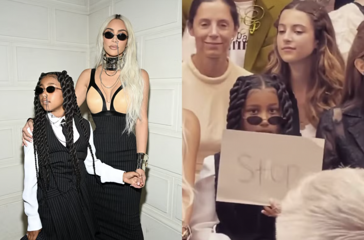 Hija de Kim Kardashian protesta así en contra de los fotógrafos que buscan retratarla