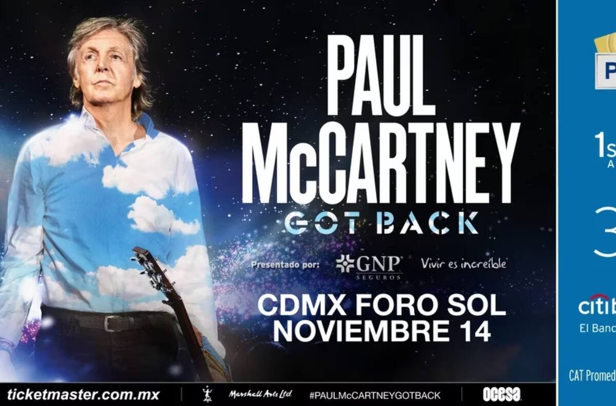 ¡El ícono del rock, Paul McCartney, vuelve a la CDMX!