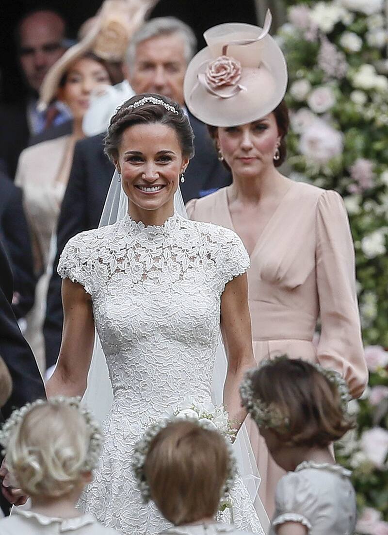 Pippa en el día de su matrimonio y acompañada por Kate. - Créditos: Instagram