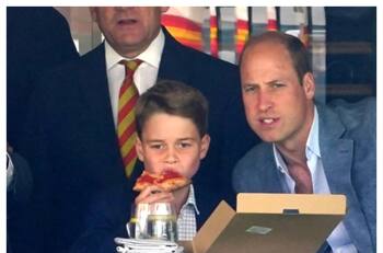 Los príncipes George y William disfrutaron del criquet y las pizzas