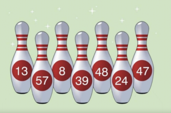 Reto visual: ¿Qué pinos tienes que derribar para sumar 100 puntos?