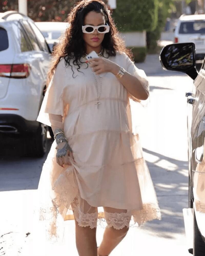 Rihanna usa el look pre-mamá más dulce y tierno - Créditos: Instagram