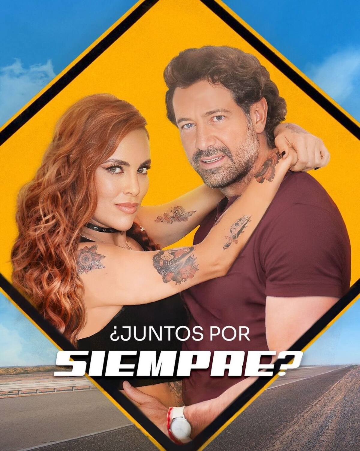 Sara Corrales y Gabriel Soto en uno de los promocionales de 'Mi camino es amarte' - Créditos: Instagram