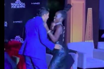 Tenoch Huerta pone a bailar a Lupita Nyong’o al ritmo de 'Suavemente´