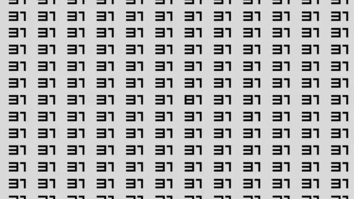TEST VISUAL: ¿Puedes detectar el número 81 entre los 31? Pon a prueba tus ojos de águila
