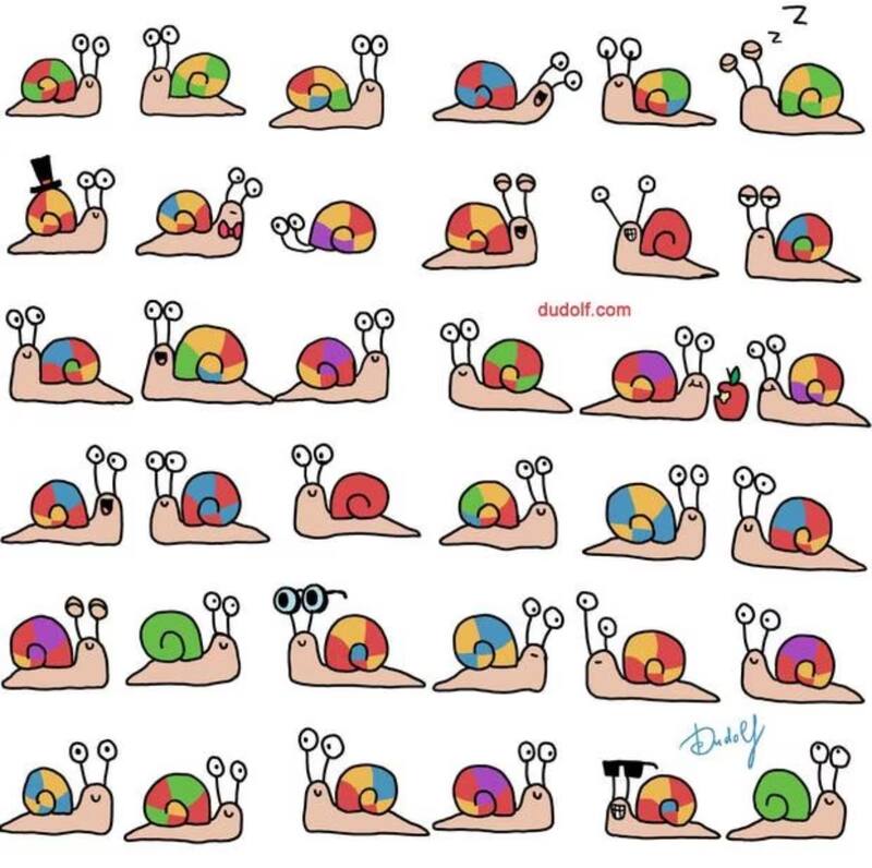 Encuentra al caracon único en la imagen.