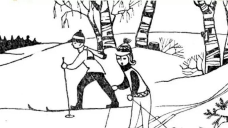 Encuentra al conejo oculto en el clima invernal.