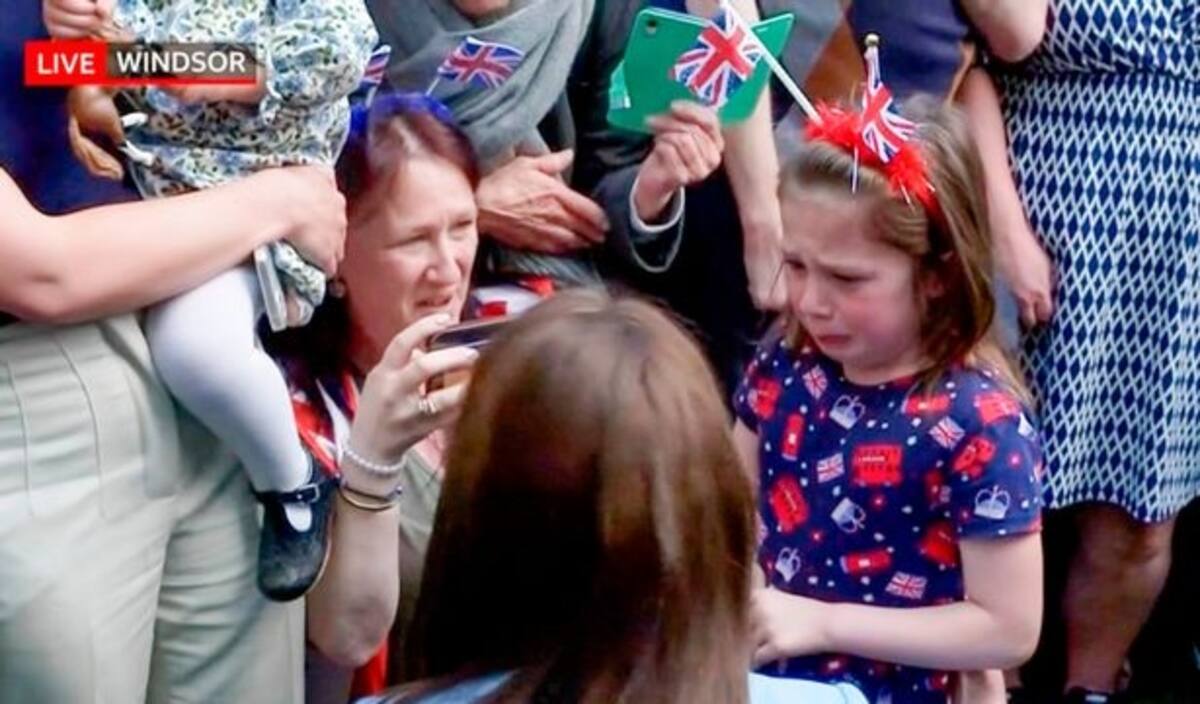 Una niña no contuvo la emoción al conocer a la princesa de Gales. - Créditos: BBC