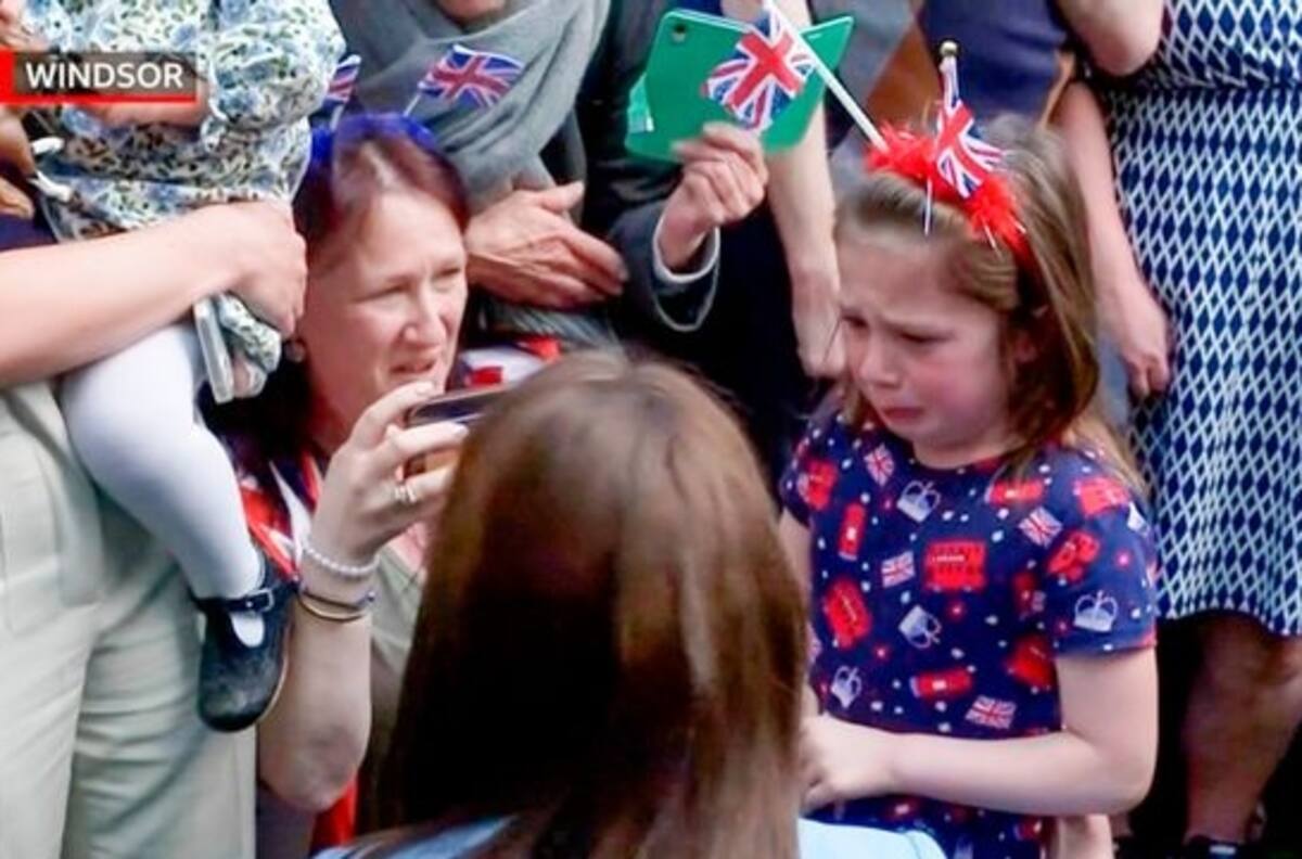 La niña que estalló en un llanto de emoción al abrazar a Kate Middleton