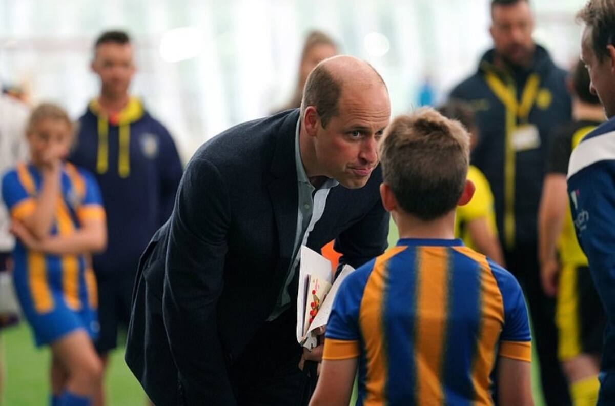 Príncipe William tuvo una animada conversación con el seleccionador de fútbol inglés