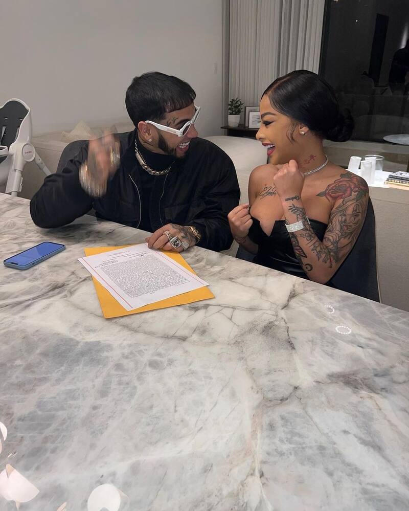 Yailin y Anuel se dejan ver juntos en nuevas fotografías y tras el nacimiento de su bebé - Créditos: Instagram
